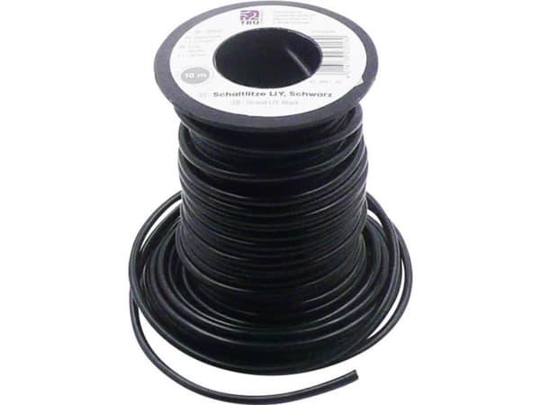 TRU COMPONENTS 1566842 Wire LiY 1 x 1,50 mm² Svart 10 m