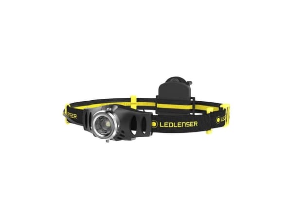 LEDLENSER Hyvin tasapainotettu otsalamppu, jossa on kumipinnoite otsapannan sisäpuolella. 120 lumenia. 120 lumenia. paristot sisältyvät. IPX4