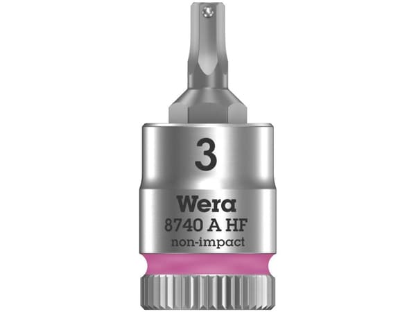 Wera 05003332001, Hylsy, 1/4", metrinen, 1 pää(t), 3 mm, 2,8 cm