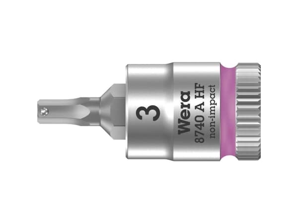 Wera 05003332001, Hylsy, 1/4", metrinen, 1 pää(t), 3 mm, 2,8 cm