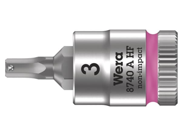 Wera 05003332001, Hylsy, 1/4", metrinen, 1 pää(t), 3 mm, 2,8 cm