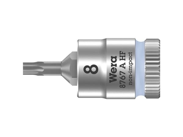 Wera 8767 A 05003360001 Kuusikulmainen hylsy (TX) Yläpään jakoavaimen hylsy T 8 1/4 (6,3 mm)