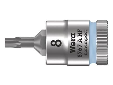 Wera 8767 A 05003360001 Kuusikulmainen hylsy (TX) Yläpään jakoavaimen hylsy T 8 1/4 (6,3 mm)