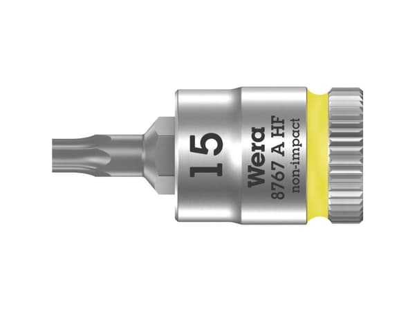 Wera 8767 A 05003363001 Kuusiokoloavain (TX) Yläpään jakoavaimen hylsy T 15 1/4 (6,3 mm)