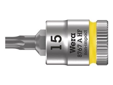Wera 8767 A HF, 1 stykker, Torx, 1/4", TX15, 28 mm, Tsjekkisk Republikk