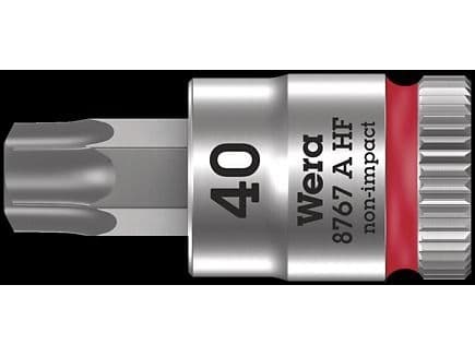 Wera 05003366001, Sokkel, 1/4", 1 huvud(er), T25, Krom-vanadium-stål, Krom