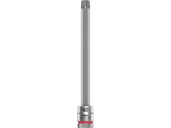 Wera 05003372001, Stikkontakt, 1/4", 1 hoder, T40, Kromvanadiumstål, Kromfarget