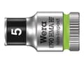 Miniatyrbilde 1 av 5: Wera 05003719001, Stikkontakt, 1/4", Metrisk, 1 hoder, 5 mm, Kromvanadiumstål