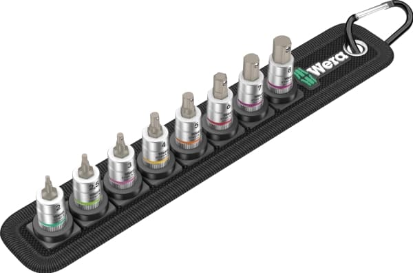 Wera Belt A 2, Avainsarja, 1/4", metrinen, 8 päätä(iä), 3,4,5,6,7,8 mm, 1/4"
