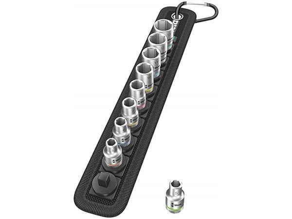 Wera 05003883001, Støpselsett, 1/4", Metrisk, 9 hoder, 5,5.5,6,7,8,10,11,12,13 mm