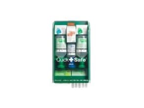 Sikkerhedsskab QuickSafe Complete med Øjenskyl/Brandgel/Plastre/Kompres/Sårrens