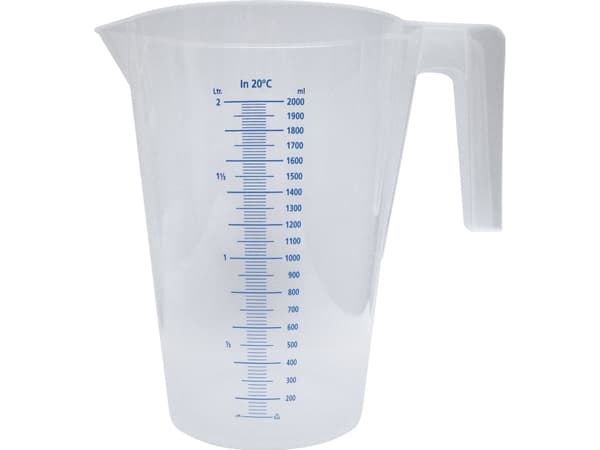 Målebæger 0.5 ltr Åben hank Blød plastik PP