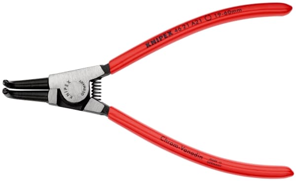 Knipex 46 21 A21, Låsringstång, Kromvanadinstål, Plast, Röd, 170 mm, 132 g
