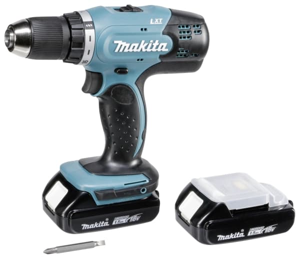 Makita DDF453SYE - Borr/drivare - sladdlös - 2 hastigheter - nyckellös chuck 13 mm - 42 N·m - 2 batterier - 18 V