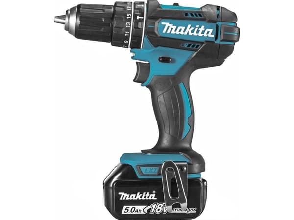 Makita DHP482RTJ - Hammerbor/driver - trådløs - 2 hastigheter - nøkkelfri borhylse 13 mm - 62 N·m - 2 batterier, inkludert lader - 18 V