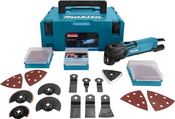 Makita TM3010CX2J, skjæring / kapping, Polering, Rasping, Sliping, Saging, Skraping, Sort, Blå, 6000 OPM, 20000 OPM, 1,6°, AC