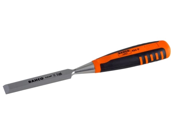 Bahco 424P-26, Finjusteringsmeisel, Skrå kant, Sort, Oransje, 26 mm, 14 cm, 290 g
