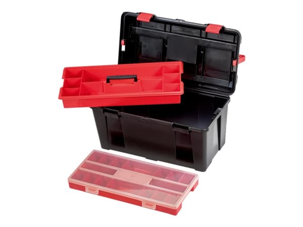 Parat 5812000391, Työkalulaatikko, Polypropeeni, Musta, Punainen, 21 L, 480 mm, 255 mm