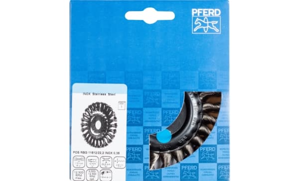 Sourcing Metal brush 115x12x22mm PFERD RBG INOX 0.35
