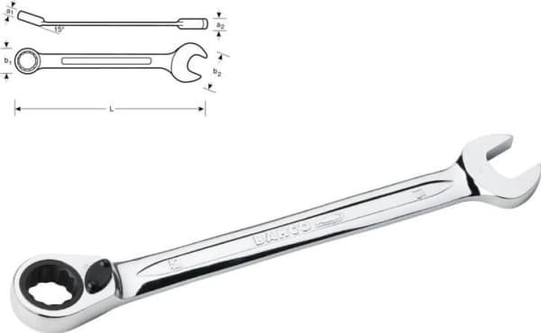 Bahco 1RM, 30 mm, Metallinen, Terästä, Kromi, Matta, 15°