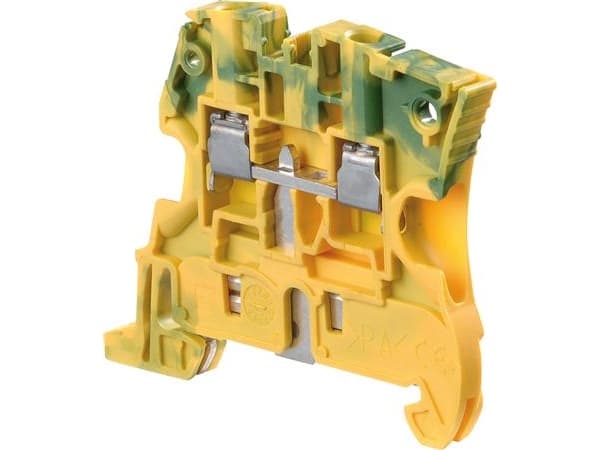 TE CONNECTIVITY Läpivientiliitin, PE, 4 mm², keltainen/vihreä, leveys 5,2 mm