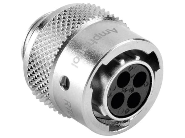 Amphenol kontakter och terminaler, 4P, rak, Hanstik, nickel, IP67