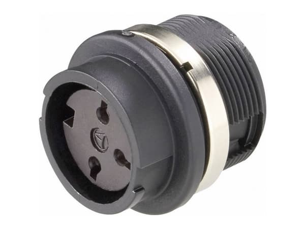Amphenol T 3327 000, 5 A, 300 V, 4P, suora, naarasliitin, musta