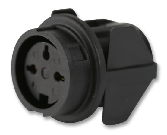 Amphenol T 3327 000, 5 A, 300 V, 4P, suora, naarasliitin, musta
