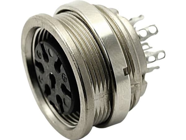 Amphenol T 3478 000, 5 A, 300 V, 7P, Rak, Nickel, IP40
