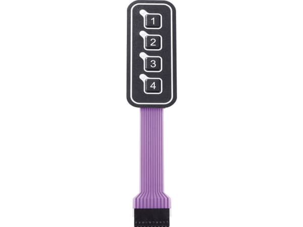 APEM AC3559ILL Illuminated Membrane Keypad Matrix 1 x 4 Contact load 30 V/DC (L x W) 95 mm x 38 mm