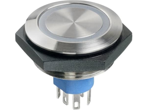 APEM AV5V022000074BK Hårddragna tryckknappar 30 V/DC 1 A 1 x Av/(På) Beröring Grön (Ø x H) 36 mm x 24 mm IP67 1 st