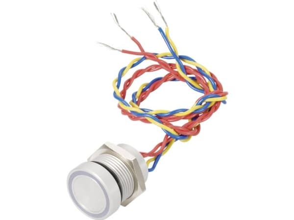 APEM PBAR1AF0000A0B PBAR1AF0000A0B Piezotast 24 V DC/AC 0.2 A 1 x Off/(On) Tastende Blå IP69K 1 stk