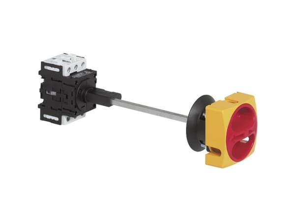 BACO 0165109 Kuorman katkaisukytkin voidaan estää 32 A 1 x 90 ° Keltainen, punainen 1 kpl