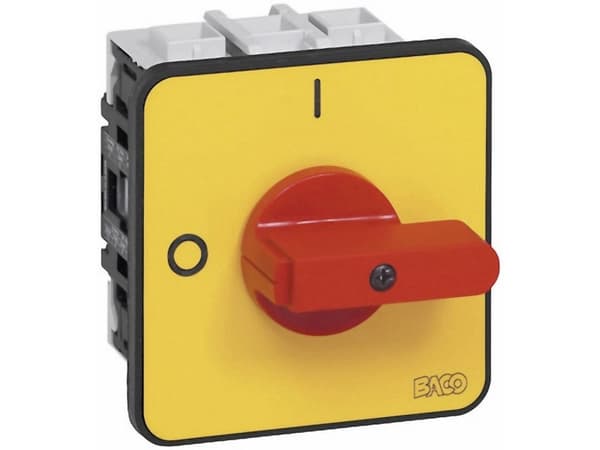 BACO BA172202 Lastafbryder 50 A 1 x 90 ° Gul, Rød 1 stk, Rød 1 stk