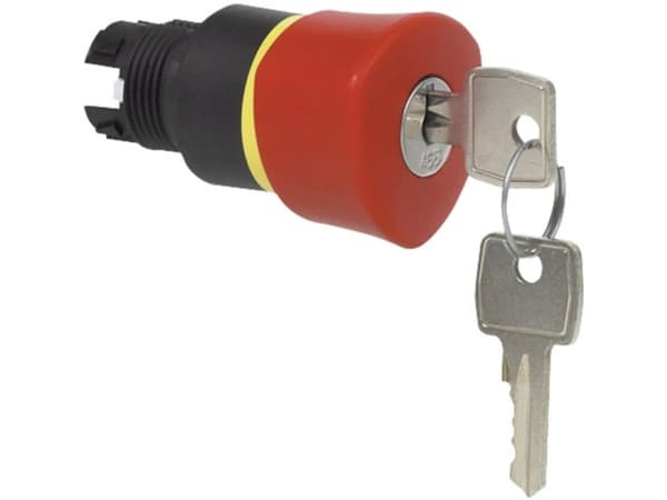 BACO L22GR01 Nød-sluk-knap Frontring plastic, Sort IP69K 1 stk