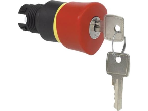BACO L22GR01 Nød-sluk-knap Frontring plastic, Sort IP69K 1 stk