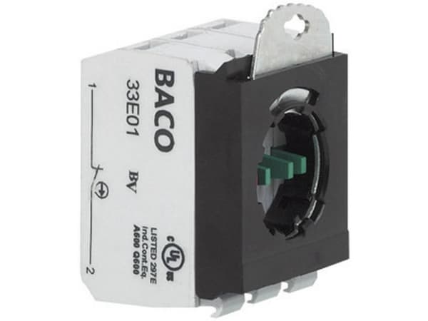 BACO 333E11 Kosketinelementti kiinnityssovittimella 1 x katkaisukosketin, 1 x päätepistekosketin Kosketus 600 V 1 kpl 1 kpl