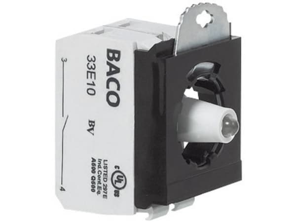BACO BA333EAGH10 Kosketuselementti, LED-elementti kiinnityssovittimella 1 x rajakytkin Vihreä Kosketus 230 V 1 kpl