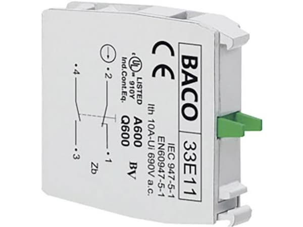 BACO 33E11 Kosketinelementti 1 x katkaisukosketin, 1 x sulkukosketin Kosketus 600 V 1 kpl 1 kpl