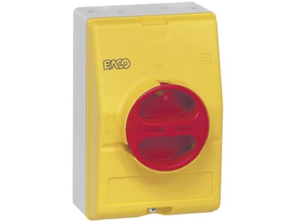 BACO 172061 Lastafbryder 25 A 1 x 90 ° Gul, Rød 1 stk