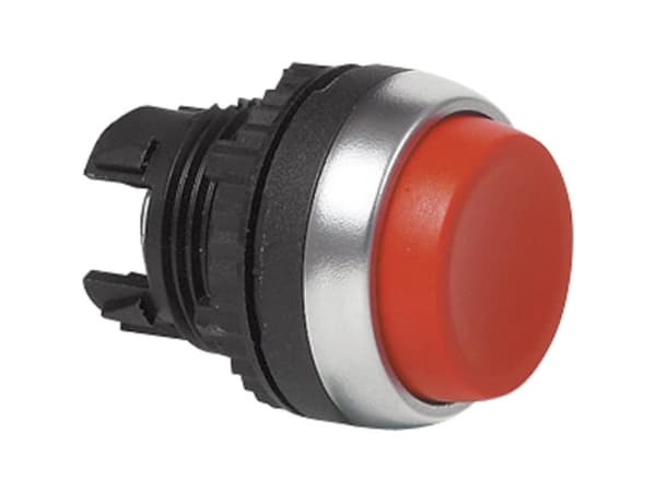 BACO 223826 L21AB03 Trykknap Frontring plastic, Forkromet Sort 1 stk