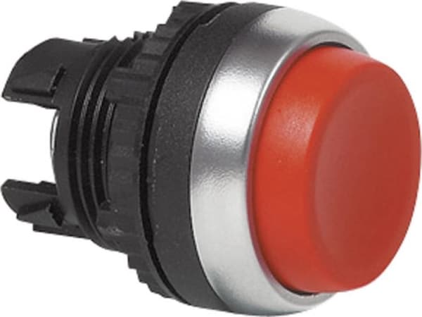 BACO 223826 L21AB03 Trykknap Frontring plastic, Forkromet Sort 1 stk