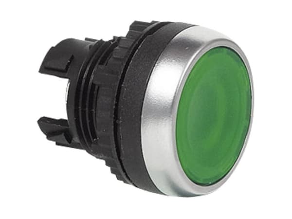 BACO 224001 L21AH10 Trykknap Frontring muovi, Forkromet Rød 1 stk