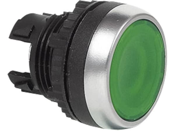 BACO 224001 L21AH10 Trykknap Frontring muovi, Forkromet Rød 1 stk
