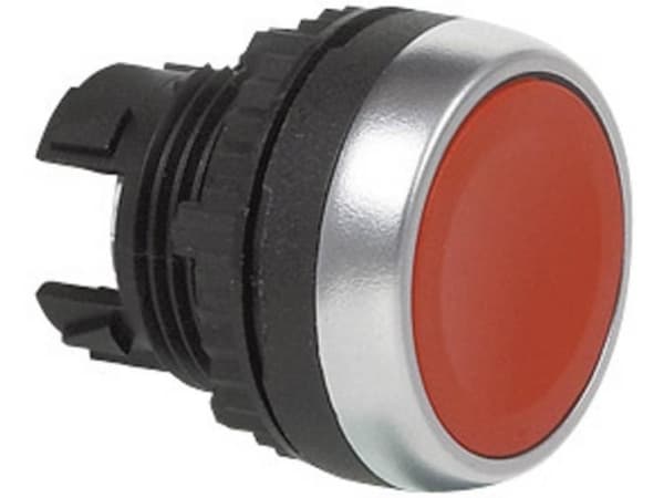 BACO BAL21CA01 L21CA01 Trykknap Frontring plastic, Forkromet Rød 1 stk
