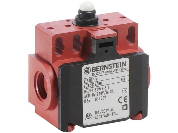Bernstein BI2-SU1Z W Slutstoppskontakt 240 V/AC 10 A Stämpel Tryckknappslut IP65 1 st