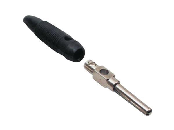 BKL Electronic 072150-P Banaanipistoke Liitin, suora Nastan halkaisija: 4 mm Musta 1 kpl