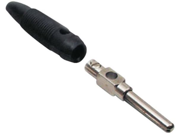 BKL Electronic 072150-P Banaanipistoke Liitin, suora Nastan halkaisija: 4 mm Musta 1 kpl