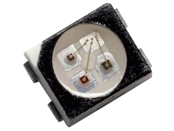 Broadcom HSMF-A341-A00J1 SMD LED multicolor PLCC4 Röd, grön, blå 80 mcd, 160 mcd, 40 mcd 120 ° 20 mA, 20 mA, 20 mA 1,9 V, 3,4 V, 3,4 V Bandklippning