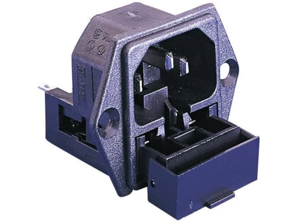 Bulgin PF0030/63 IEC-kontakt PF Kontakt, infälld vertikal Antal poler: 2 + PE 10 A Svart 1 st